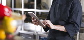 Chef with tablet