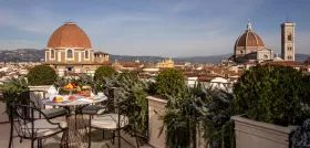 Tivoli palazzo gaddi guest room presidential suite inroom dining breakfast terrace 1920x1000